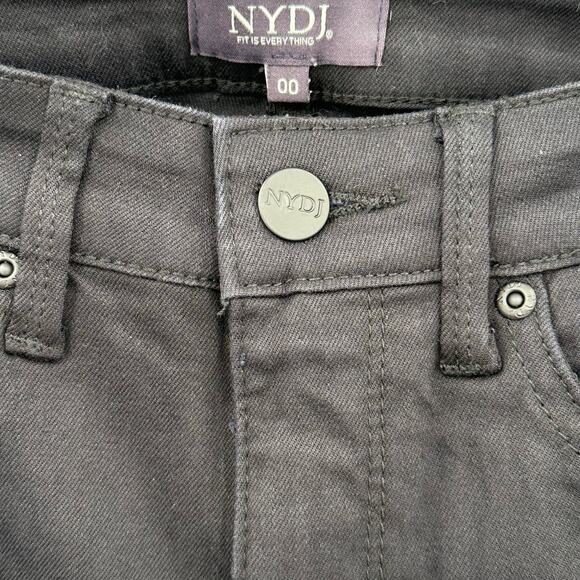 NYDJ Wide Leg Pedal Pusher Jeans Womens SIZE 00 BLACK Stretch NWOT - Picture 8 of 8
